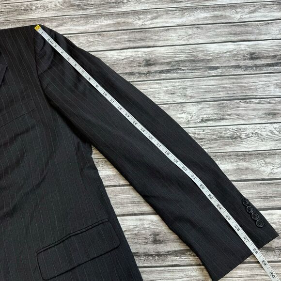 Joseph & Feiss International Men's 2 Button Blazer 44 X-Long Charcoal Grey Gray - Picture 13 of 14